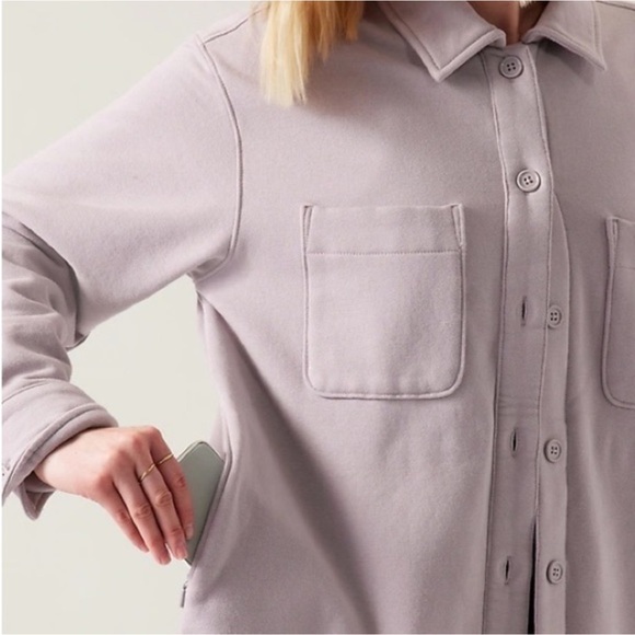 Athleta Retroplush Shirt Jacket NWT XL - Picture 6 of 6